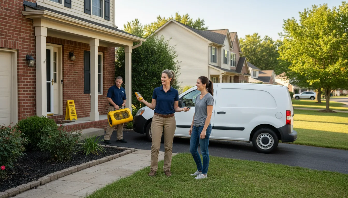 Residential water damage restoration in Colona, IL